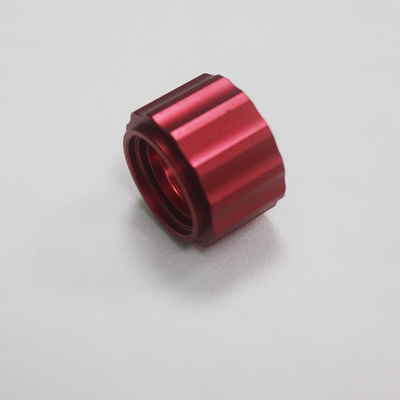 Anodizing Red ISO9001 Aluminum CNC Machining Parts For Nut Handle